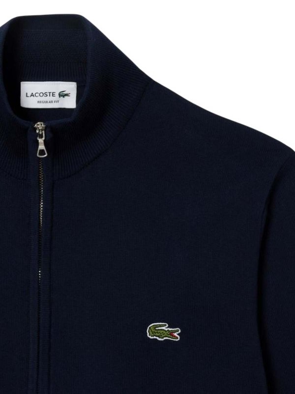 LACOSTE: Strickpullover mit Rundhalsausschnitt online - Rundhalspullover - Blau