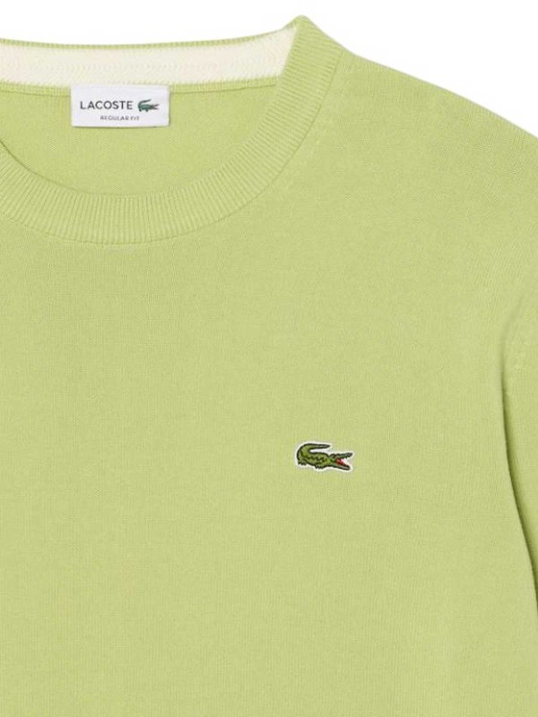 LACOSTE: maglia collo rotondo online - Maglie Verde