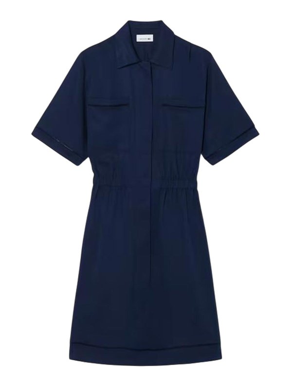 LACOSTE: knee length dresses - White Dress