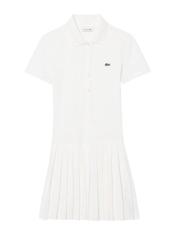LACOSTE: ニーレングスドレス - 膝丈ドレス - クリーム