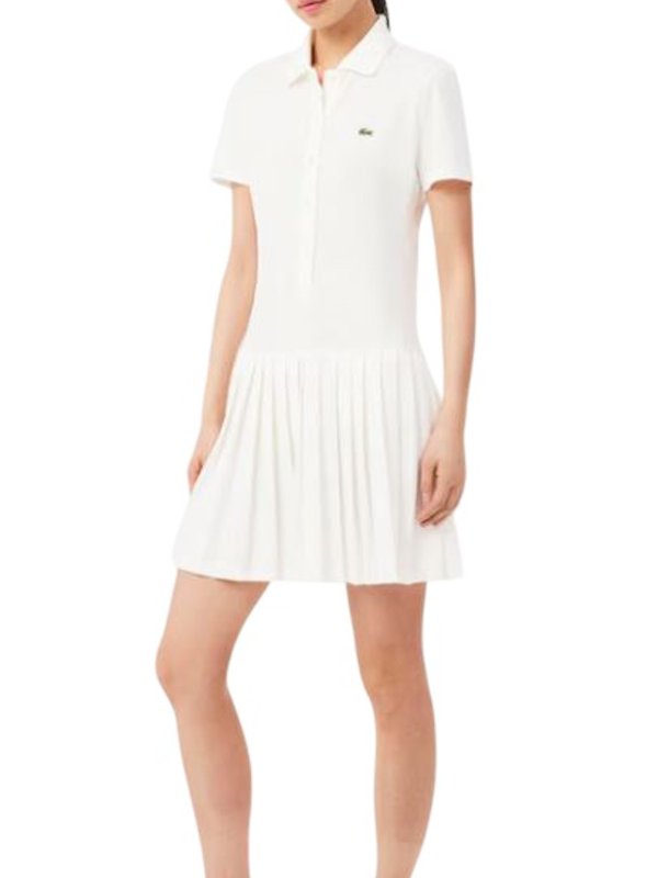 膝丈ドレス - クリーム shop online: LACOSTE