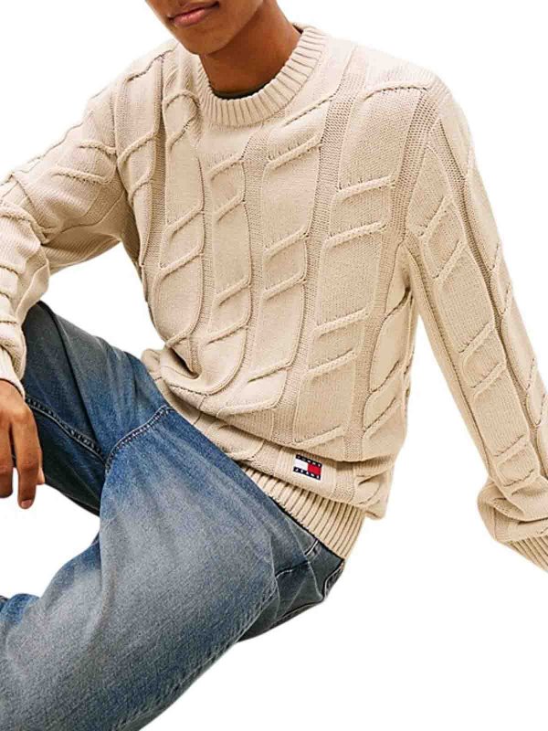 TOMMY HILFIGER buy online Rundhalspullover - Beige