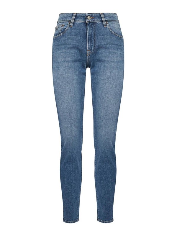 TOMMY HILFIGER: jeans dritti, a sigaretta - Jeans Blu