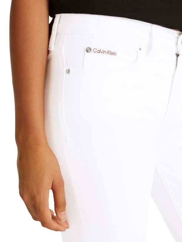 The Best Shops CALVIN KLEIN: スキニージーンズ - 白
