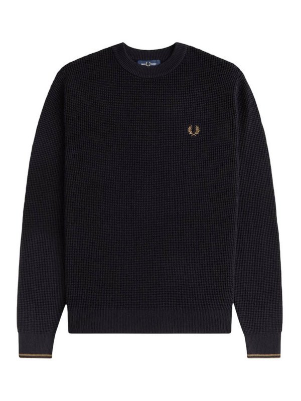 FRED PERRY: crew necks - Black Shirt