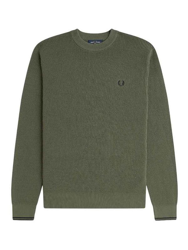 FRED PERRY: maglia collo rotondo - Maglie Verde