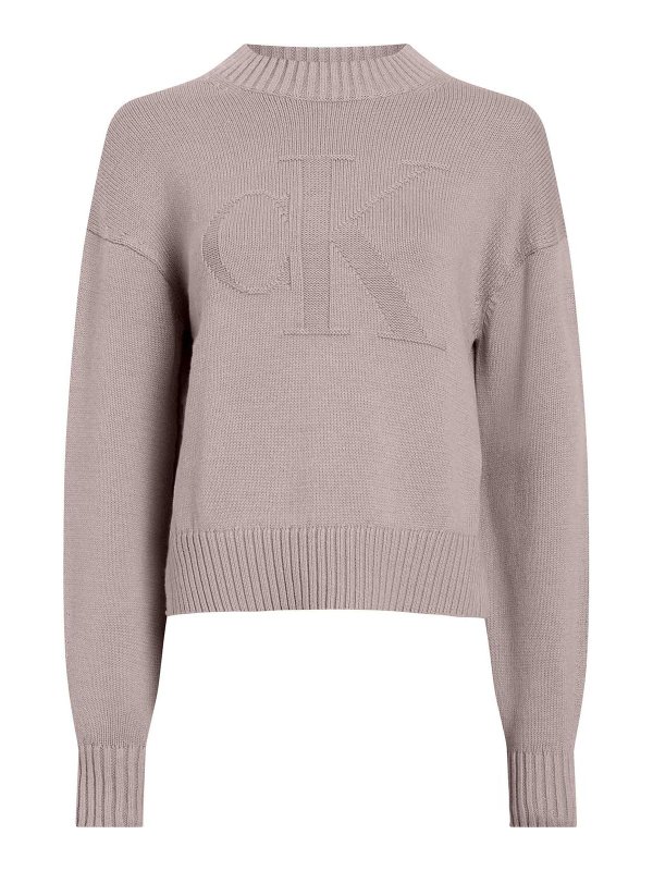 CALVIN KLEIN: Rollkragenpullover  und Polo-Ausschnitt - Rollkragenpullover - Nude