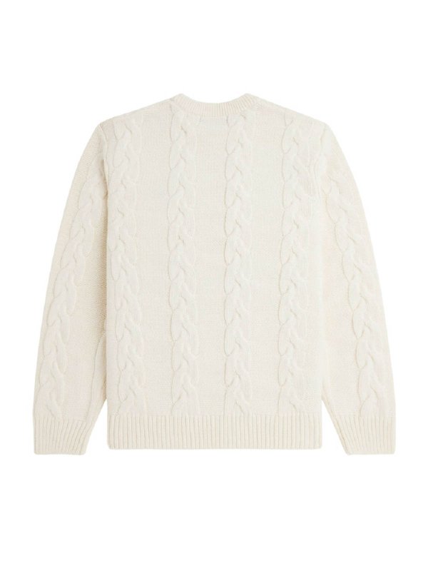 FRED PERRY: Pull col rond online - Pull Col Rond - Crème