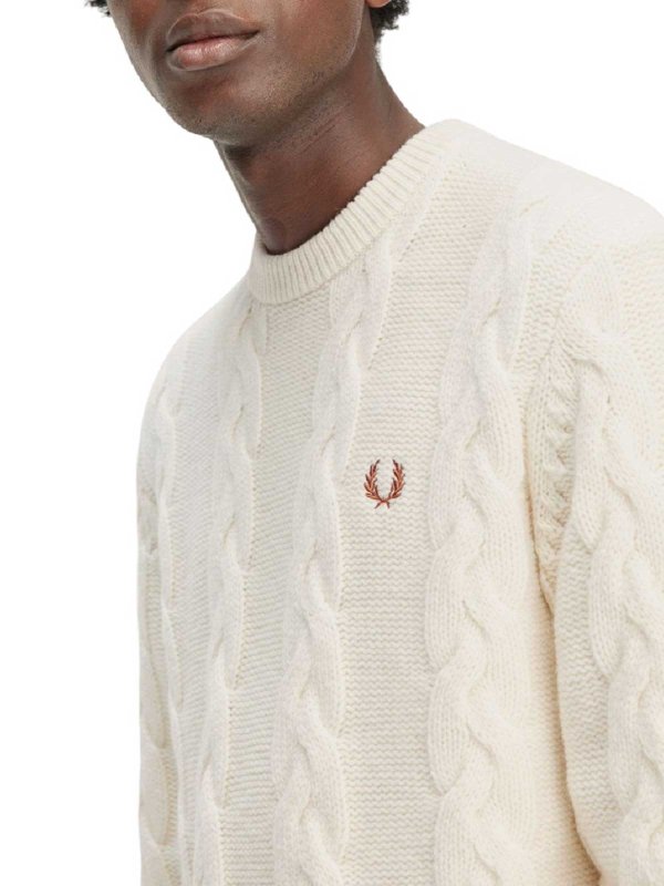 The Best Shops FRED PERRY: Pull Col Rond - Crème