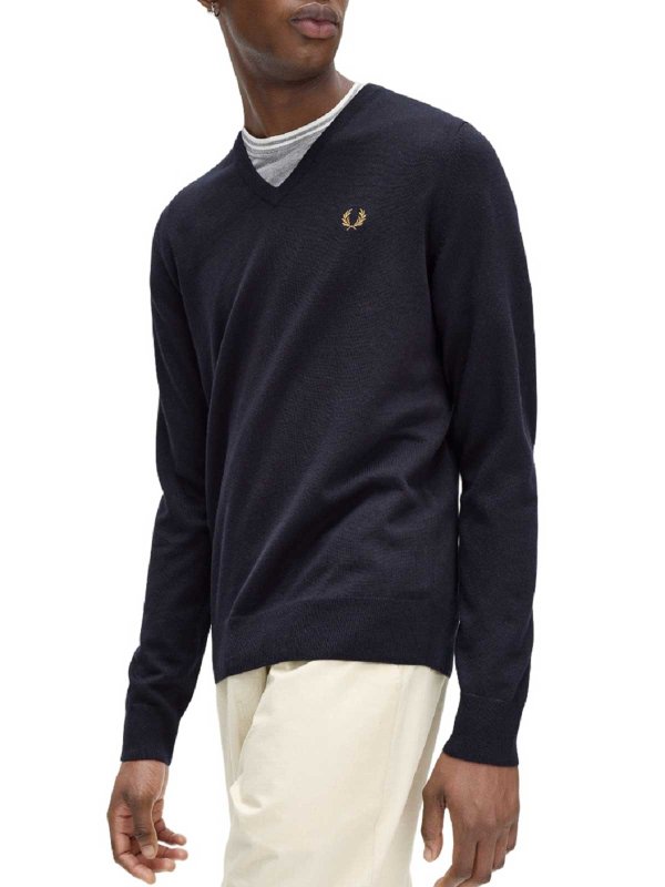 FRED PERRY buy online Vネック - ブルー