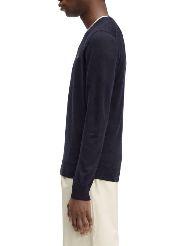 The Best Shops FRED PERRY: Vネック - ブルー