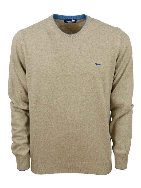 HARMONT & BLAINE: crew necks - Brown Shirt