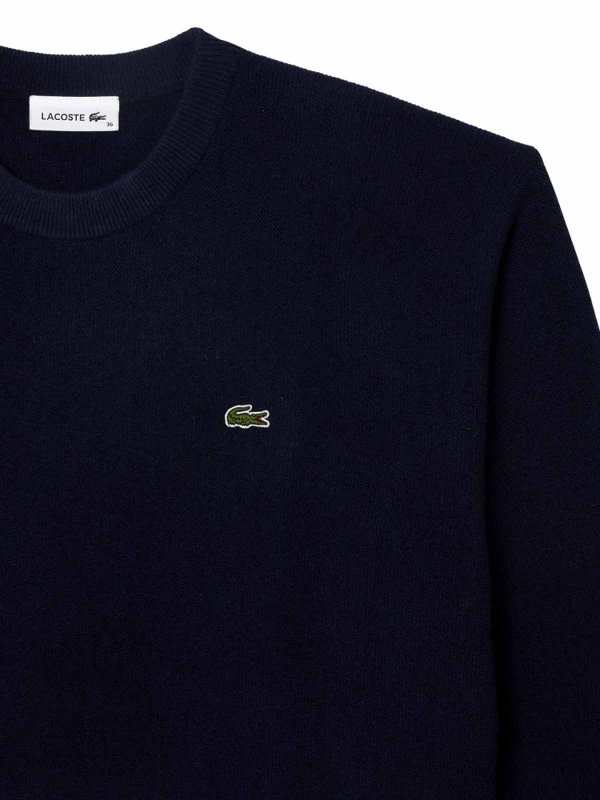 LACOSTE: Strickpullover mit Rundhalsausschnitt online - Rundhalspullover - Blau