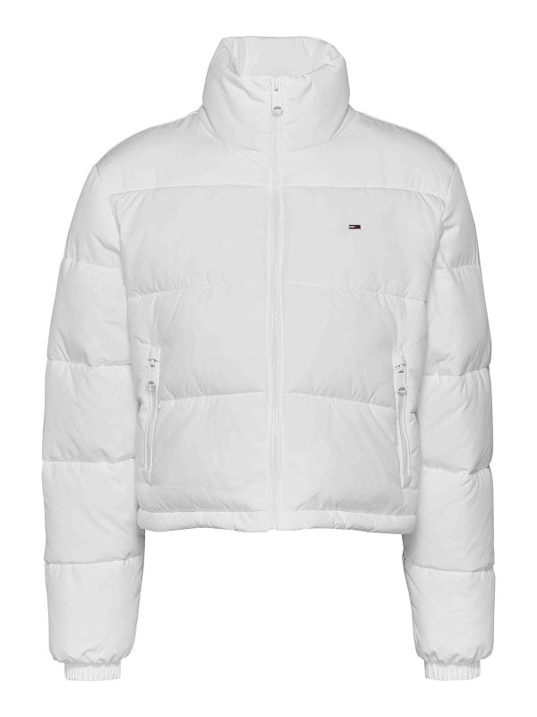 TOMMY HILFIGER: knee length coats - White jackets