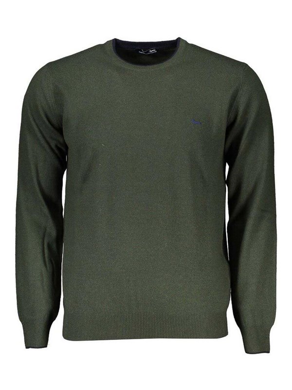 HARMONT & BLAINE: Strickpullover mit Rundhalsausschnitt - Rundhalspullover - Grün