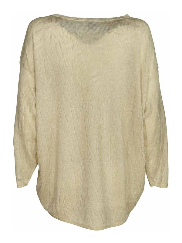AVANT-TOI: Strickpullover mit Rundhalsausschnitt online - Rundhalspullover - Beige