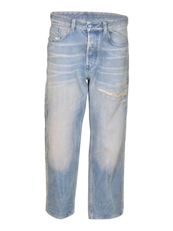 DIESEL: Jeans Rectos - Vaqueros Rectos - Gris Claro