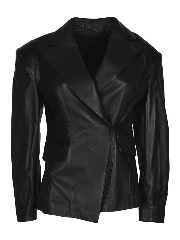 DONDUP: leather jacket - Jackets