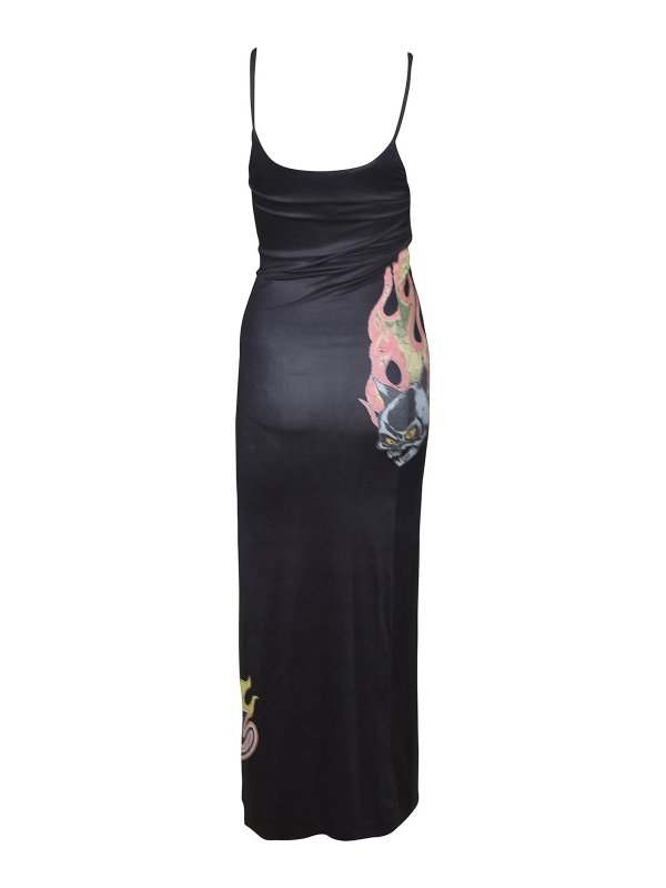 GCDS: maxi dresses online - Dresses Black