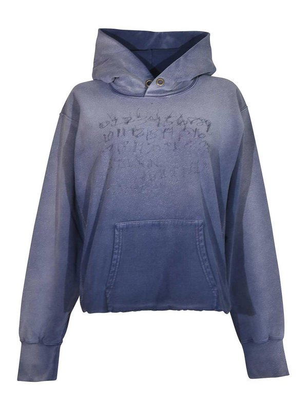 Maison Margiela: Strickpullover mit Rundhalsausschnitt - Rundhalspullover - Grau