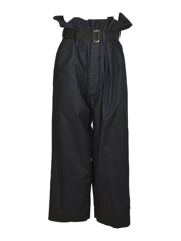 PLAN C: Pantalons casual - Pantalons Décontractés - Bleu
