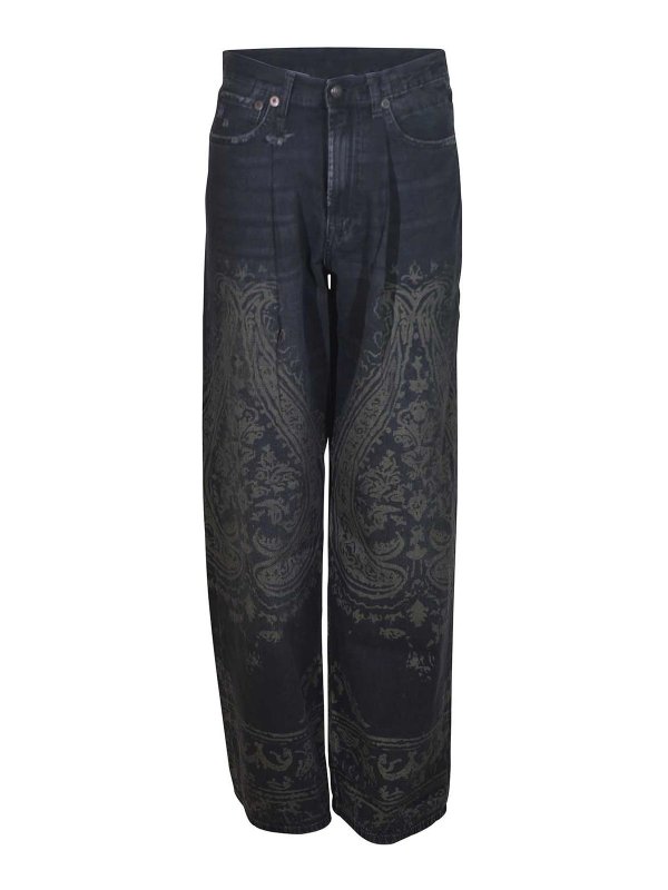 R13: straight leg jeans - Jeans Black
