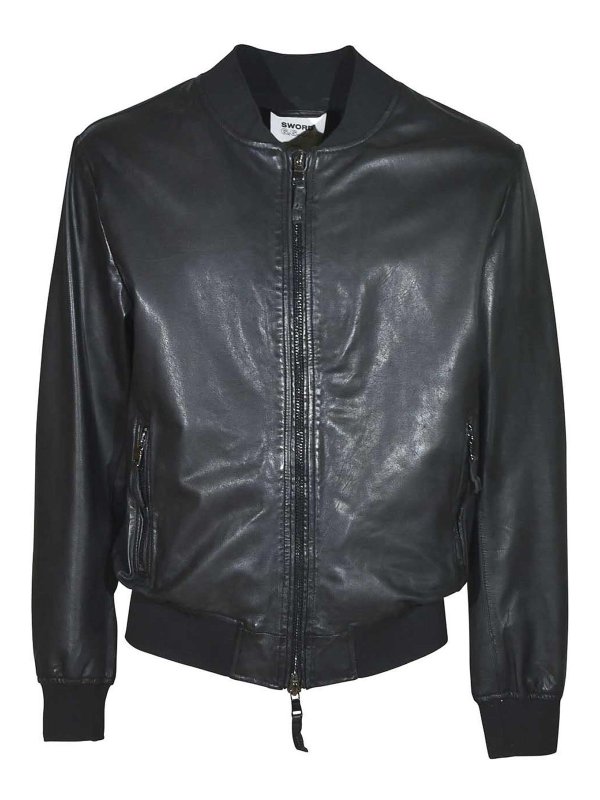 S.W.O.R.D 6.6.44: leather jacket - Jackets Black