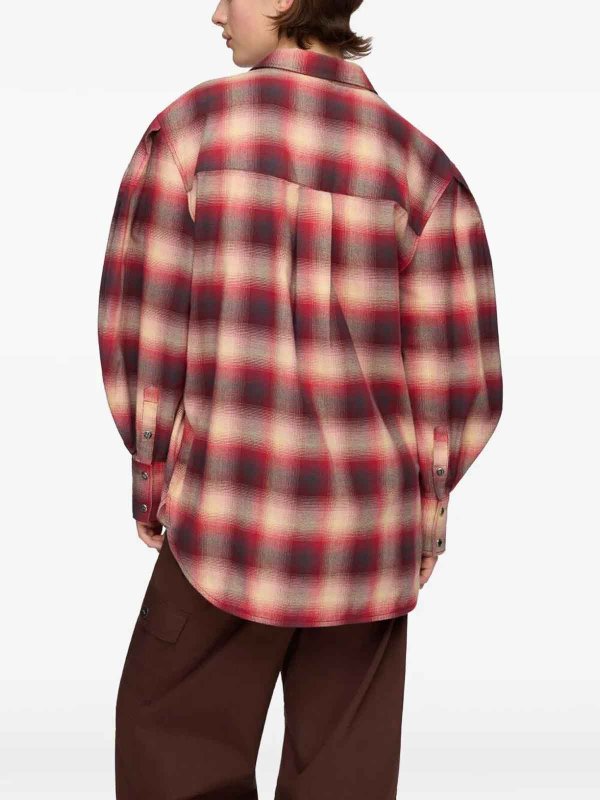 シャツ - 赤 shop online: GANNI