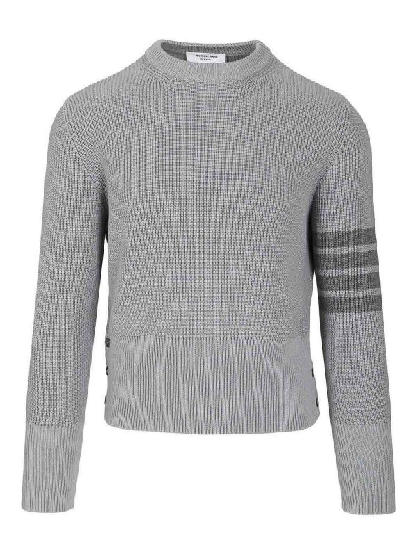 THOM BROWNE: crew necks - Cotton Sweater