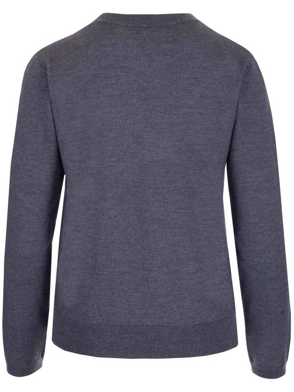 A.P.C.: Suéteres con cuello pico online - Suéter Cuello Redondo - Gris