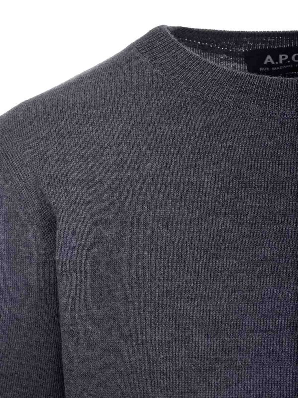 The Best Shops A.P.C.: Suéteres con cuello pico - Suéter Cuello Redondo - Gris