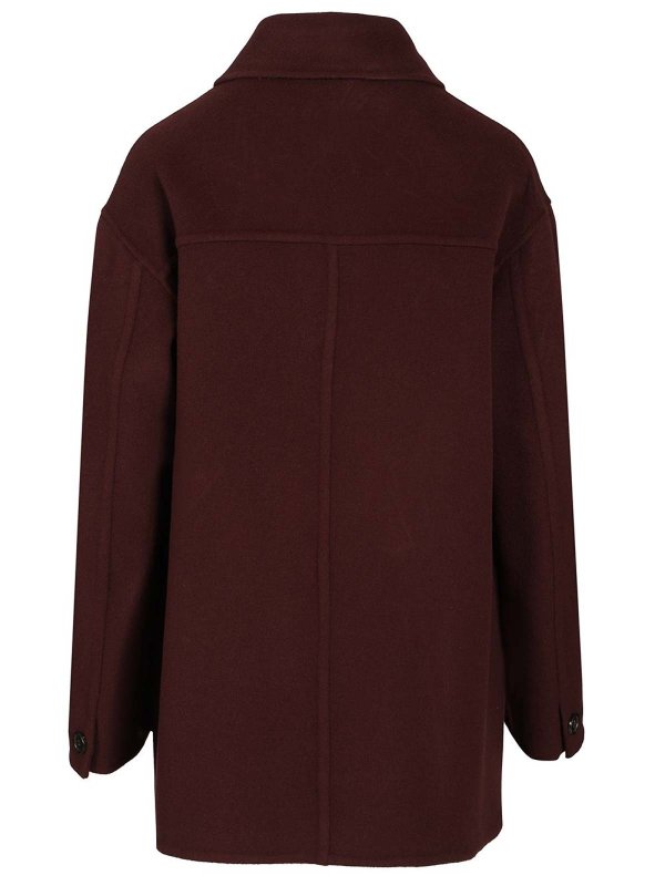 S MAX MARA: ショートコート online - ショートコート - ダークレッド