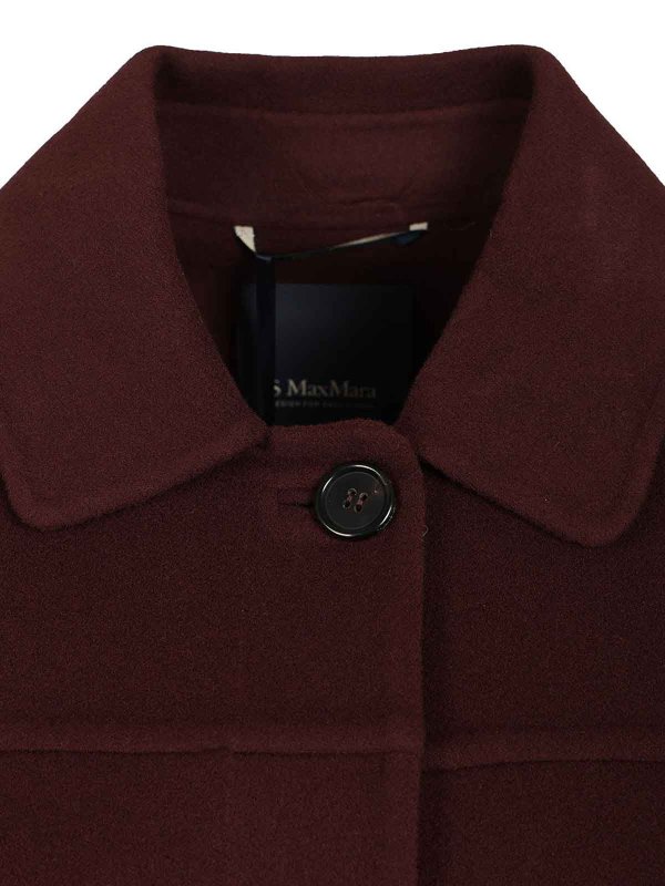 ショートコート - ダークレッド shop online: S MAX MARA