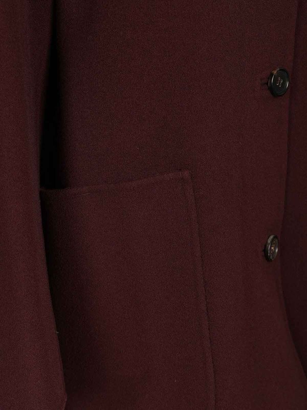 The Best Shops S MAX MARA: ショートコート - ダークレッド