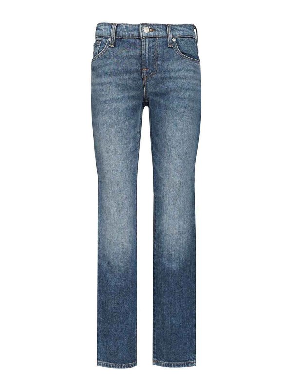 7 FOR ALL MANKIND: スキニージーンズ - スキニージーンズ - ブルー