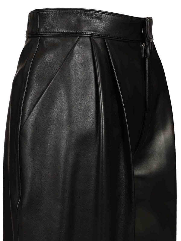 BOTTEGA VENETA buy online レザーパンツ - 黒