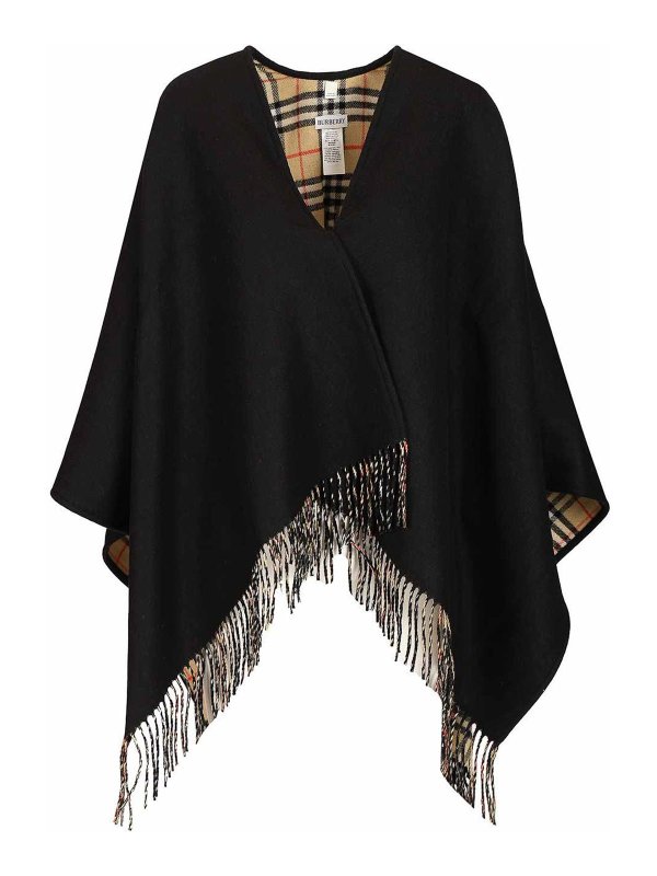 BURBERRY: Capes & Ponchos - Cape - Noir