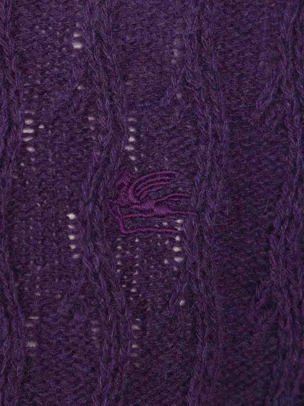 The Best Shops ETRO: Strickpullover mit Rundhalsausschnitt - Rundhalspullover - Lila