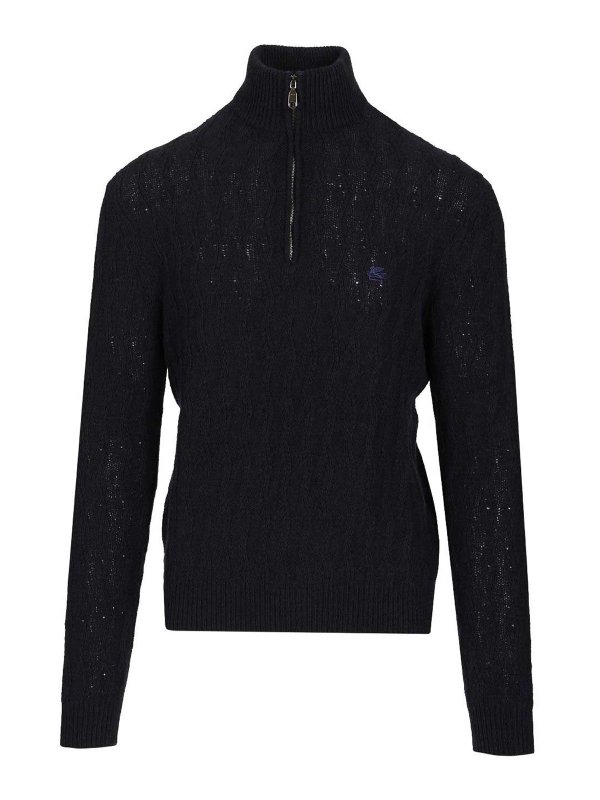 ETRO: Col roulé & Col polo - Pull Col Roulé - Bleu