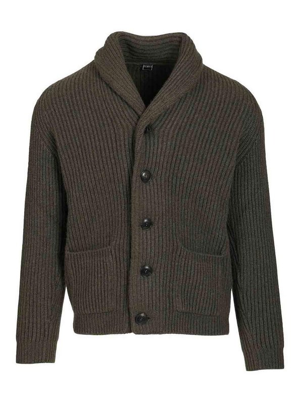 FEDELI: Cardigans - Cardigan - Grün