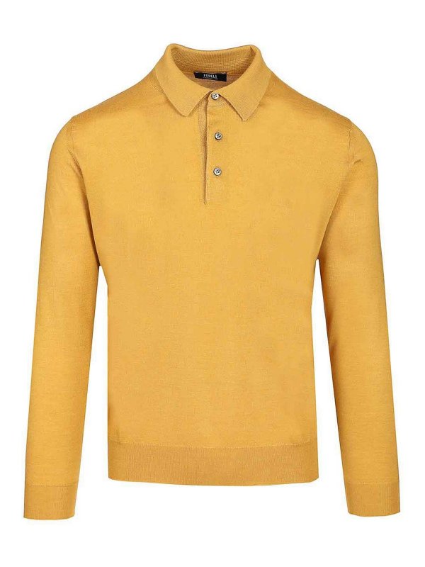 FEDELI: Poloshirts - Poloshirt - Gelb