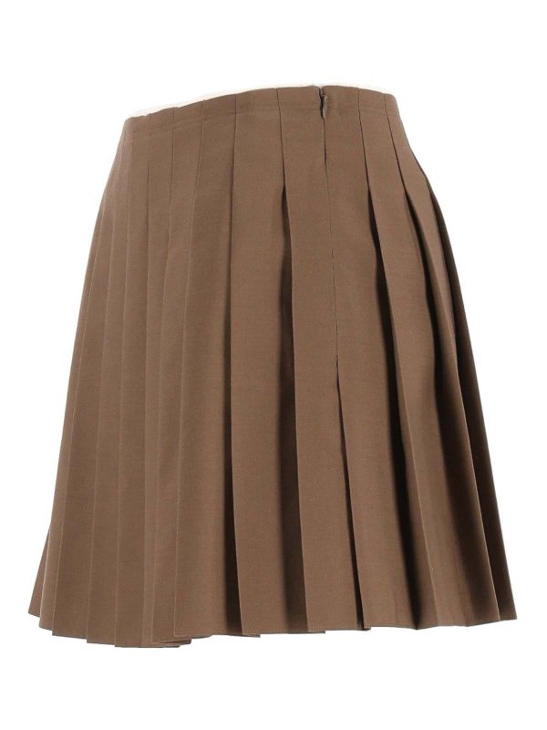 The Best Shops MM6 MAISON MARGIELA: ミニスカート - ミニスカート - ブラウン