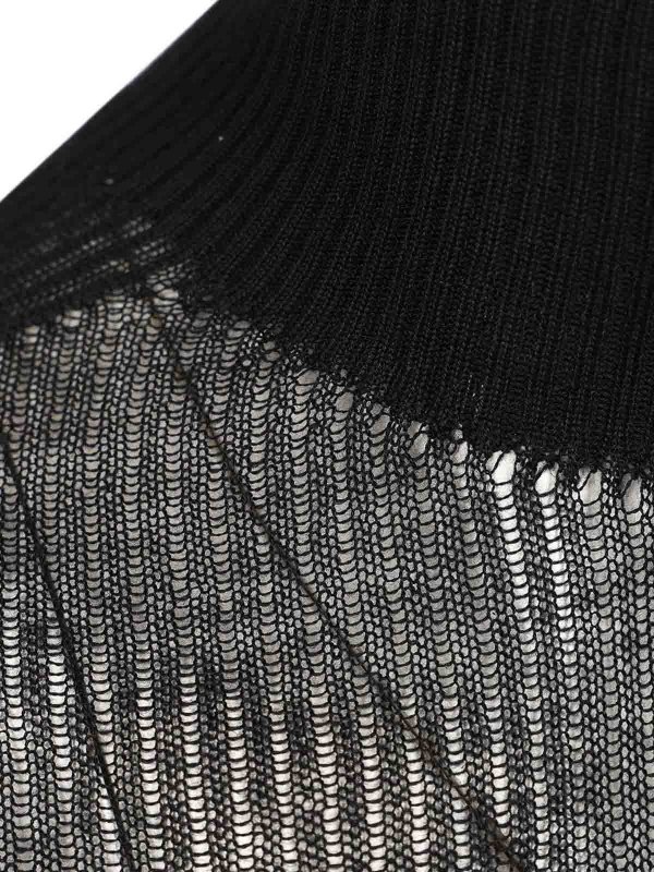 The Best Shops RICK OWENS: Strickpullover mit Rundhalsausschnitt - Rundhalspullover - Schwarz