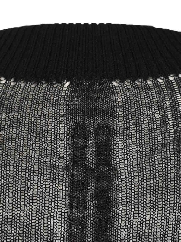 Rundhalspullover - Schwarz shop online: RICK OWENS