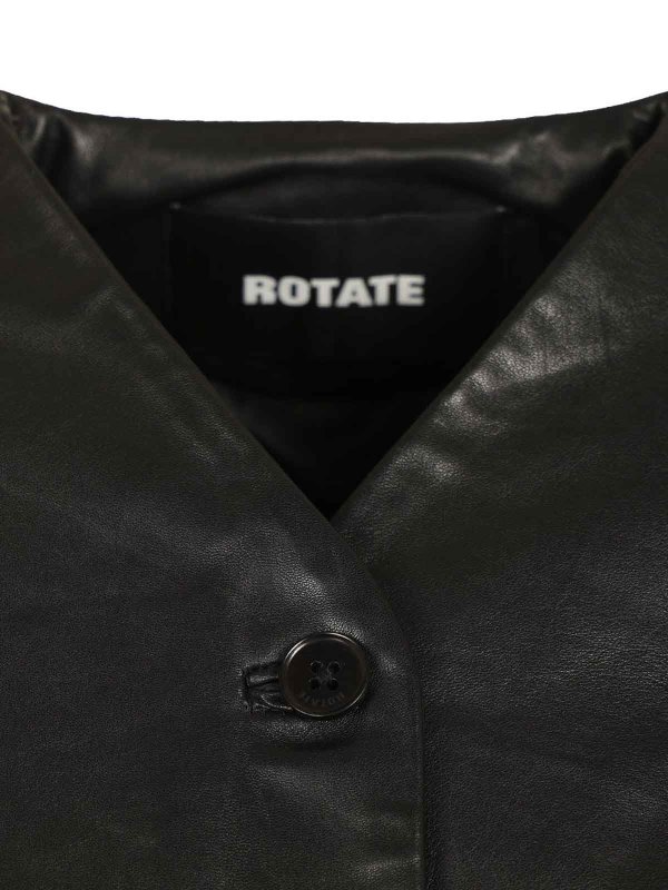 レザージャケット - 黒 shop online: ROTATE Birger Christensen