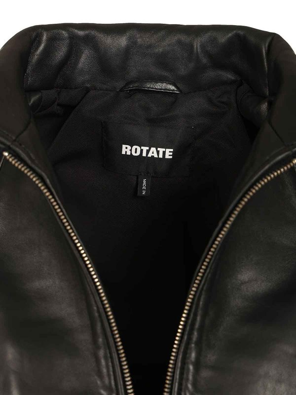 レザージャケット - 黒 shop online: ROTATE Birger Christensen