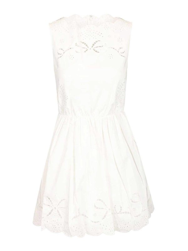 Self Portrait: Robes courtes - Robe Courte - Blanc