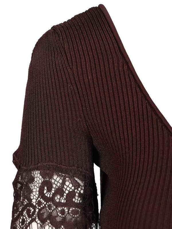 Abito midi a coste shop online: Self Portrait