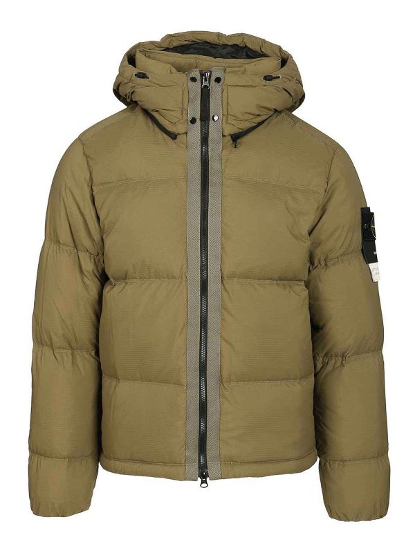 STONE ISLAND: ダウン・ハイテクジャケット - ダウンジャケット - 緑