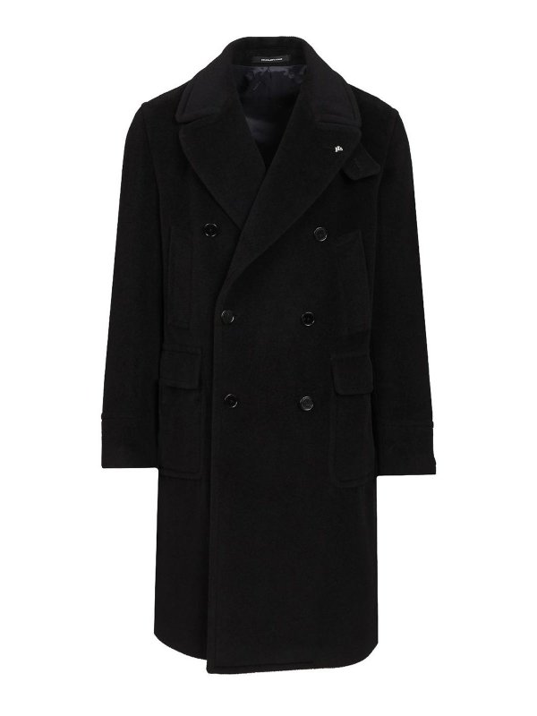 TAGLIATORE: short coats - Double-Breasted Wool Coat